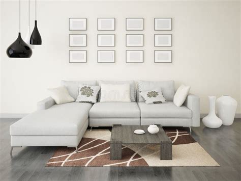 Modern Stylish Living Room Stock Illustration Illustration Of Room