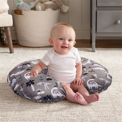 Boppy Original Feeding And Infant Support Pillow Gray Dinosaurs