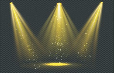 Golden Spotlight Beams With Gold Sparkles Vector 2243600 Vector Art At