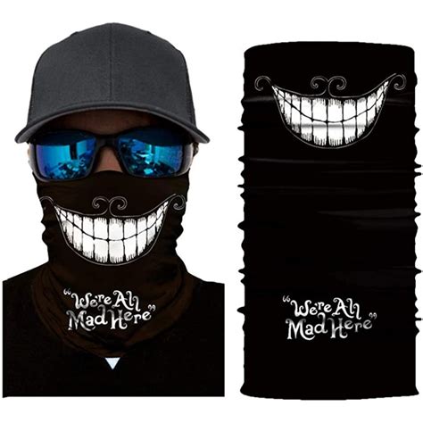 3d Face Mask Seamless Bandana Unisex Headscarf Uv Protection Scarf