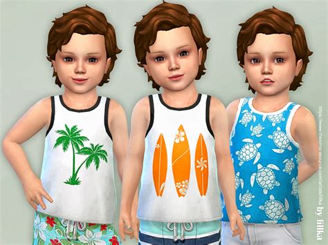 The Sims Resource Toddler Boy Tank Top 04 By Lillka Sims 4 Downloads