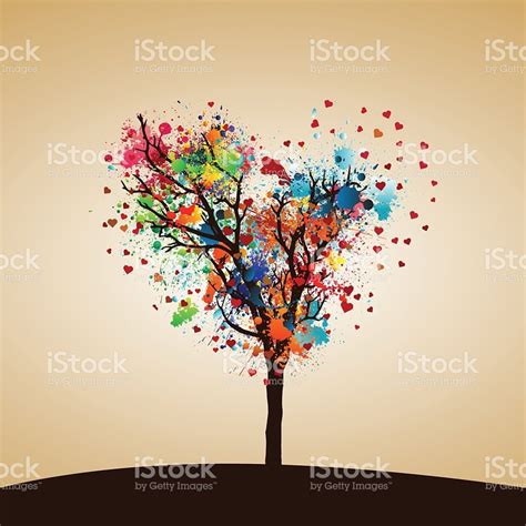 Abstract Colorful Paint Splash Tree Paint Splash Tree Illustration