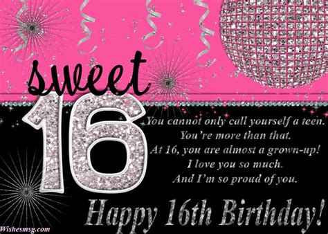 Happy 16th Birthday Sweet 16 Birthday Wishes Messages