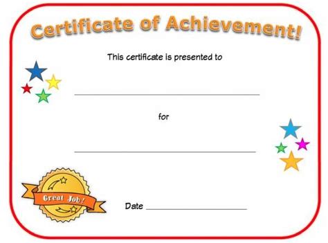 This Blank Certificate Allows You To Reward A Student For Their