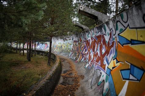 Crumbling sites from Sarajevo's 1984 Olympics