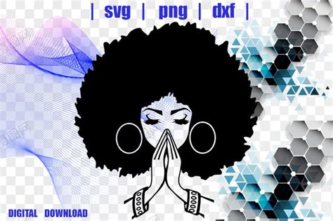 Black Woman Svg Afro Girl Svg Cut Files Svg Silhouette For Etsy