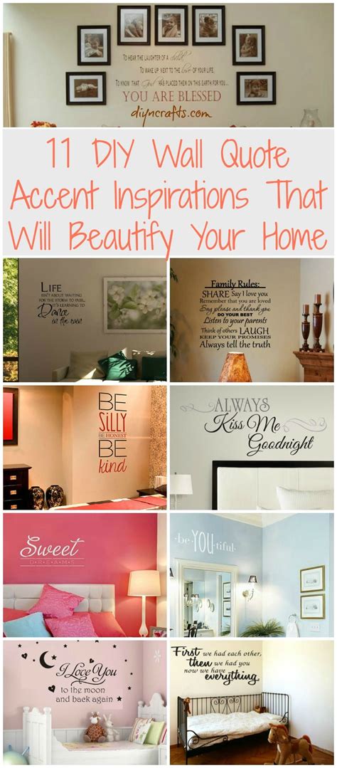 11 Diy Wall Quote Accent Inspirations That Will Beautify Your Home Diy