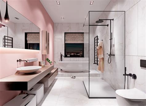 30 Amazing Modern And Retro Pink Bathroom Designs