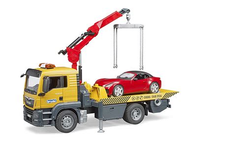 Bruder Tgs Tow Truck With Roadster 03750 Bruder Children And
