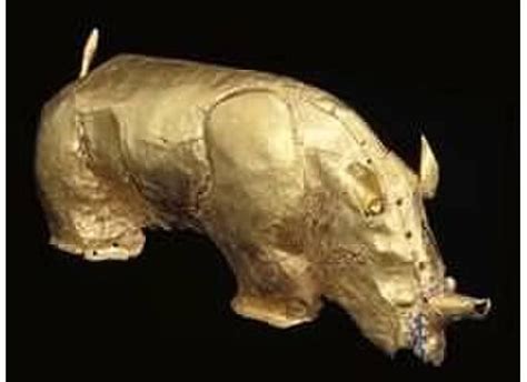 Gold Foil Rhinoceros Mapungubwe Носорог История искусства Археология