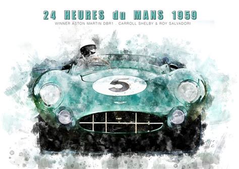 Aston Martin Dbr1 Le Mans 1959 Theodor Decker Paintings And Prints