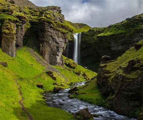 Kvernufoss Icelands Most Beautiful Hidden Waterfall 4108x3456 Oc