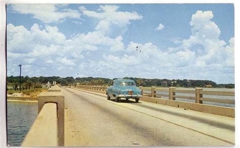 Pensacola Bay 3 Mile Bridge 1950s Pensacola Beach Pensacola