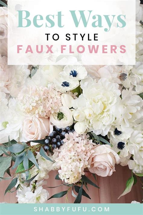 Flowers in full bloom dotted along a textured branch featuring smooth, realistic flowers make our cherry blossom so beautiful. 5 Best Ways To Style Faux Flowers in 2020 | Faux flowers ...