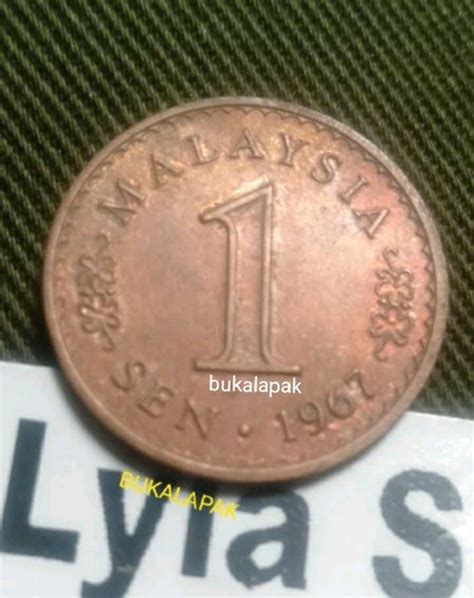 Jual Uang Koin Malaysia 1 Sen 1967 Federal Monarki The First Series