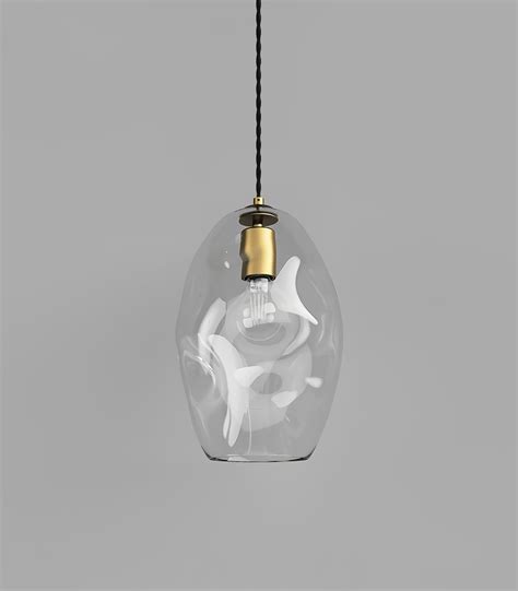 organic mouth blown glass pendant urban lighting