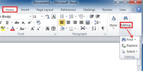 Where Is The Find And Replace In Microsoft Word 2007 2010 2013 2016
