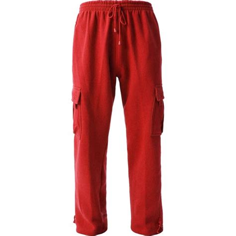 Hat And Beyond Mens Fleece Cargo Sweatpants Heavy Weight With Utility