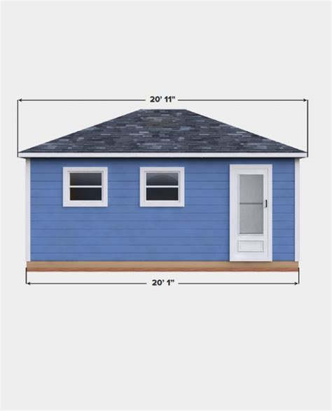 16x20 Hip Roof Storage Shed Plan