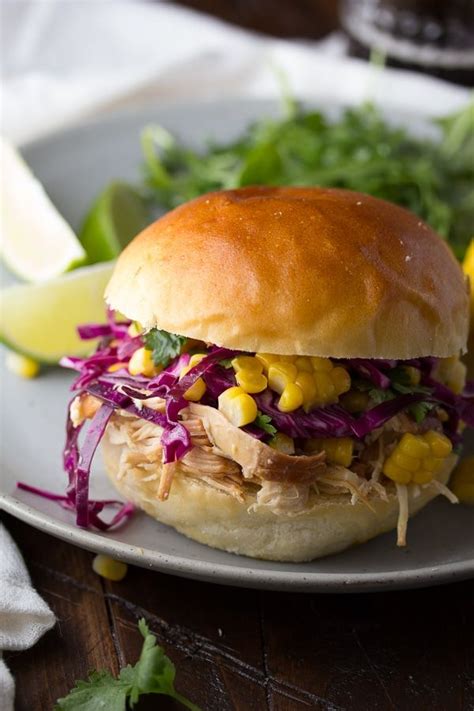 Place chicken on a grill rack coated with cooking spray; Honey Lime Shredded Chicken Sandwiches | Recipe (With ...