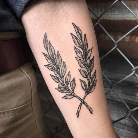 Two Olive Branches By Hillaryblair Small Forearm Tattoos Small