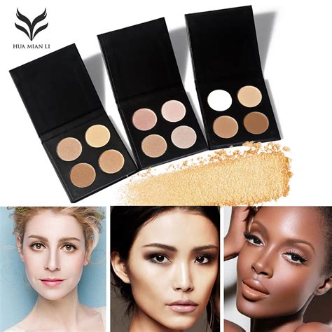 Make your face look sharper with a matte bronzer. HUAMIANLI 4 Colors Make Up Highlighter Powder for Eye Face ...