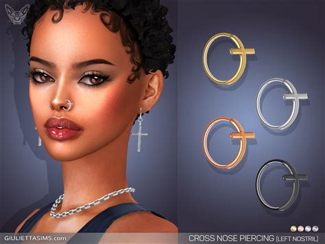 The Sims Resource Cross Nose Piercing Left Nostril Nose Piercing
