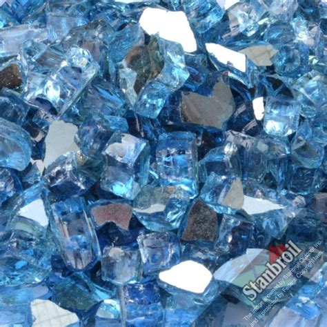 Stanbroil 10 Pound 1 2 Inch Fire Glass For Fireplace Fire Pit Pacific Blue Reflective