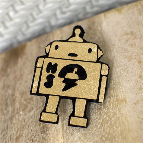 Personalised Gold Robot Pin By Pop Kid
