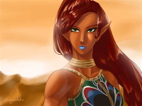 Legend Of Zelda Breath Of The Wild Art Gerudo Champion Lady Urbosa Botw Madekuart