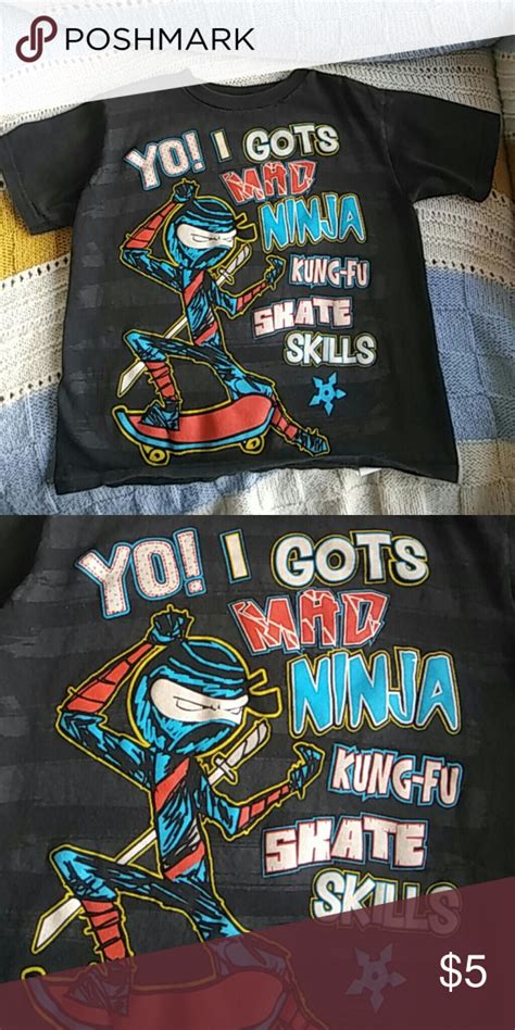 Boys S4 T Shirt Black Ninja Shirt Ninja Shirts Boys T Shirts T