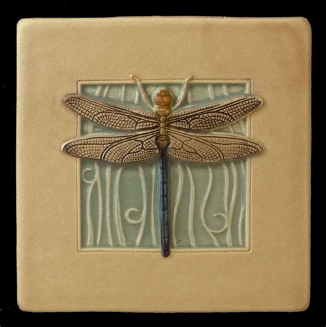 Now you can shop for it and enjoy a good deal on aliexpress! Art tile, Ceramic tile, Dragonfly, wall decor, 4 x 4 inches, deco tile | Tile wall art, Ceramic ...