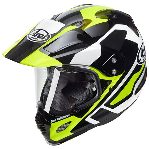 Genuine arai motorcycle helmets intended for the usa market are designed to comply with us department of transportation (dot) performance criteria. Arai Tour-X 4 Catch Yellow Moto Motocross MX Dirt Bike ...