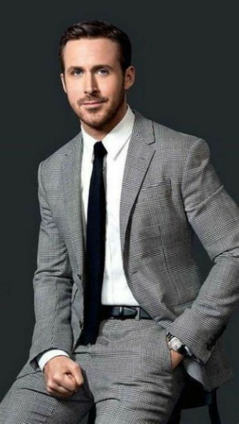 Ryan Gosling Style Sigma Male Well Dressed Business Man Handsome