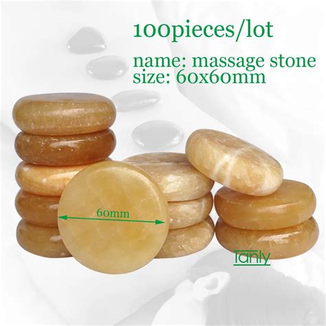 wholesale 100pcs lot 6x6cm yellow jade massage body stone in massage and relaxation from beauty