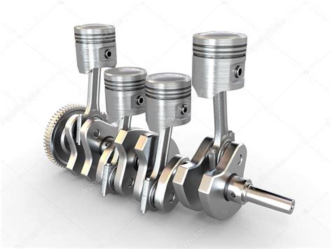 Pistons And Crankshaft Four Cylinder Engine — Stock Photo