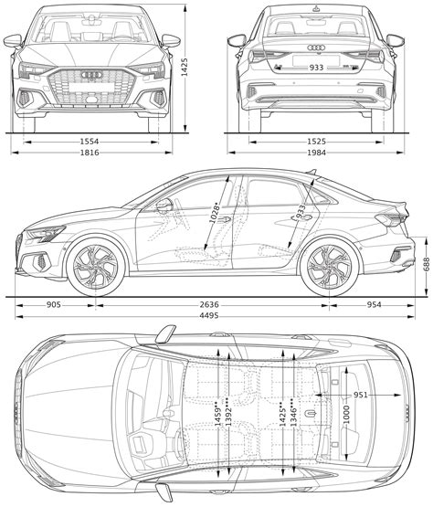 How to draw a 3d cube optical illusion. Audi A3 2020 Blueprint - Download free blueprint for 3D ...