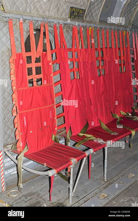 Chinook Helicopter Seats Stock Photo Alamy