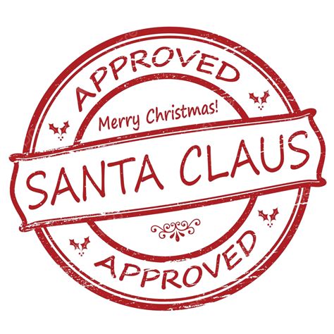 Santa Claus Stamp Santa Claus Merry Christmas Vector Stamp Santa