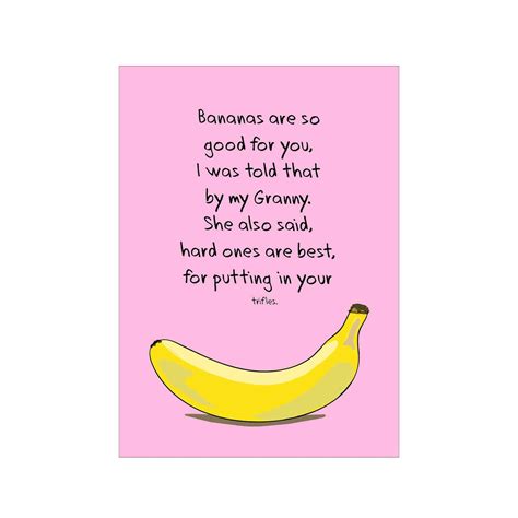 Funny Birthday Card Funny Poem Rude Poem Bananas Etsy