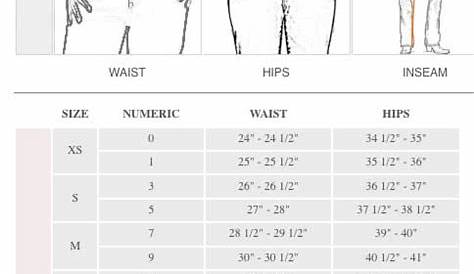 wrangler jeans women's size chart