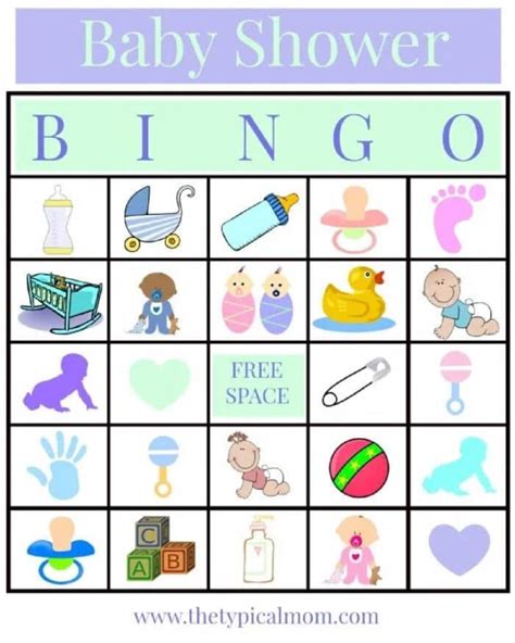 Free Baby Shower Bingo Printable Free Baby Shower Games