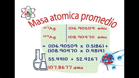 Calcular La Masa Atómica Promedio Ej1 Youtube