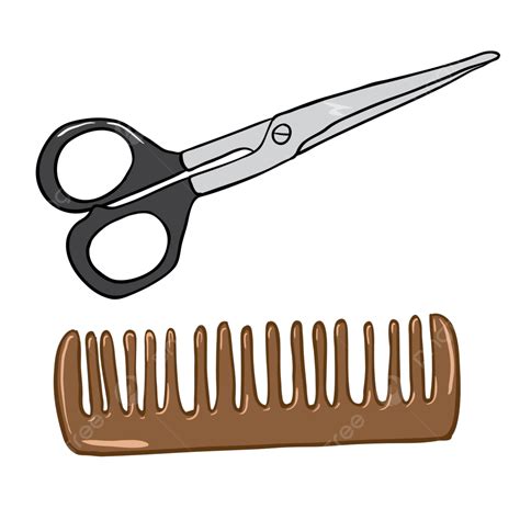 scissors and comb scissors comb sketch vector scissors comb sketch png and vector with