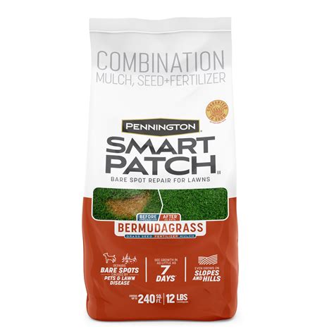 Pennington Smart Patch Bermuda Grass Seed Mix For Full Sun Grasses 12