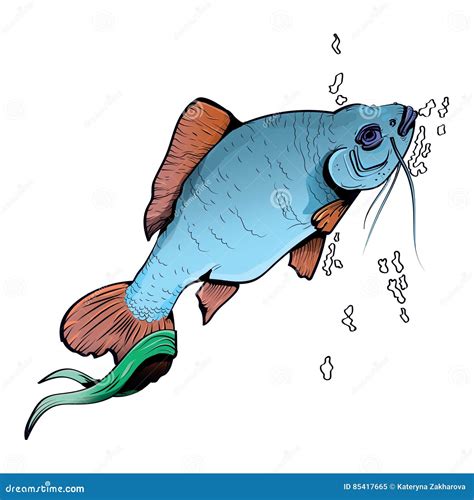 Colorful Illustration With Fish Stock Illustration Illustration Of