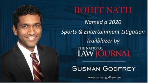Rohit Nath Named A Sports And Entertainment Litigation Trailblazer By