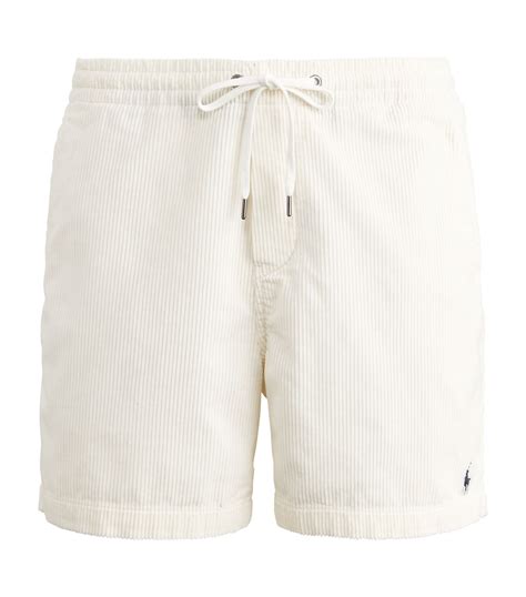 Ralph Lauren White Corduroy Polo Prepster Shorts Harrods Uk