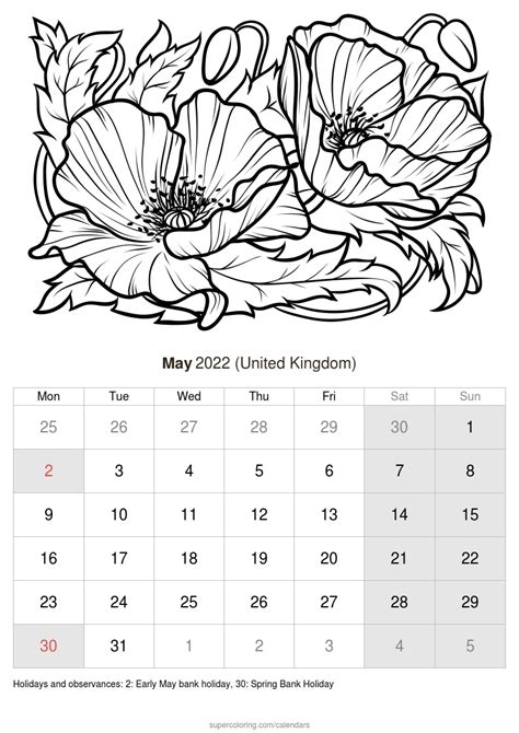 May 2022 Calendar United Kingdom