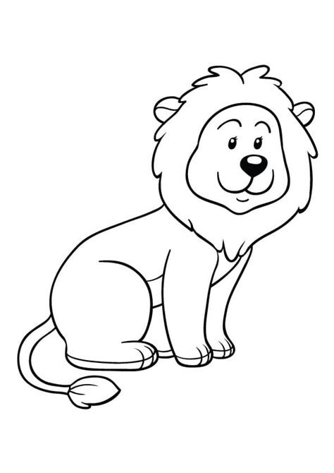 Cute Lion Coloring Pages